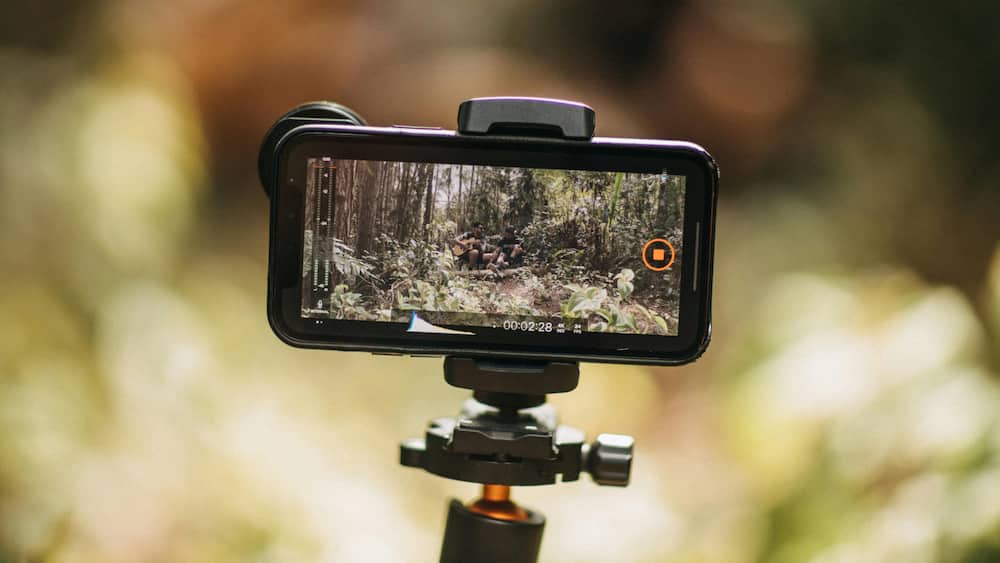 a phone camera recording a video