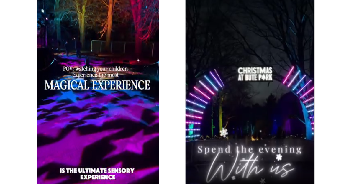 screenshots from influencer content 