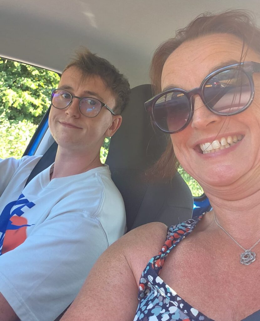 Iwan and Kath on the way to work